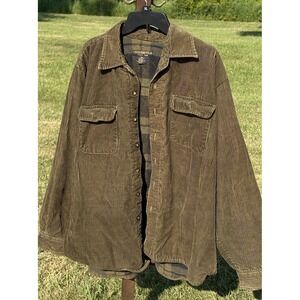 Chesterfield Men's Shacket Size XXL Green Corduroy Workwear Retro Outdoor Cotton